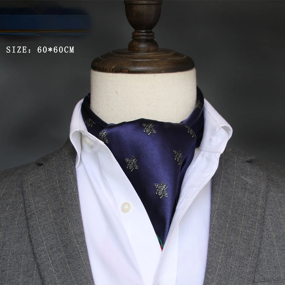 Scarf Silk Square - İngiliz Erkek İpek Eşarp, Küçük Kare