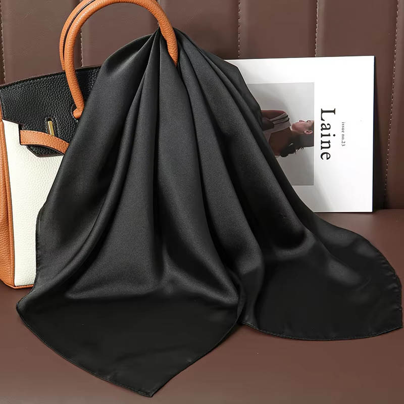 Lüks düz renk ipek kare eşarp  - Scarf Silk Square incelemesi ve fiyatı